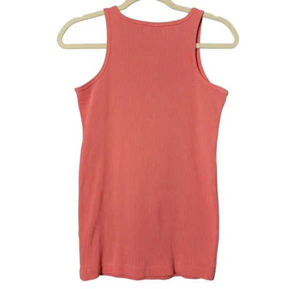 VTG Limited Too Tween Girls 90s Y2K Coral Coquette Cotton Ribbed Tank Size 16 - Picture 4 of 9